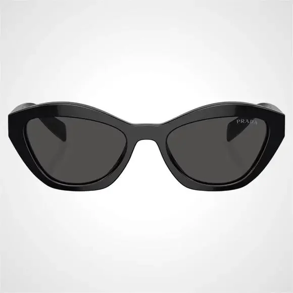 New PRADA Sunglasses Black Butterfly Cat Eye Logo Symbole Logo New - Picture 4 of 6